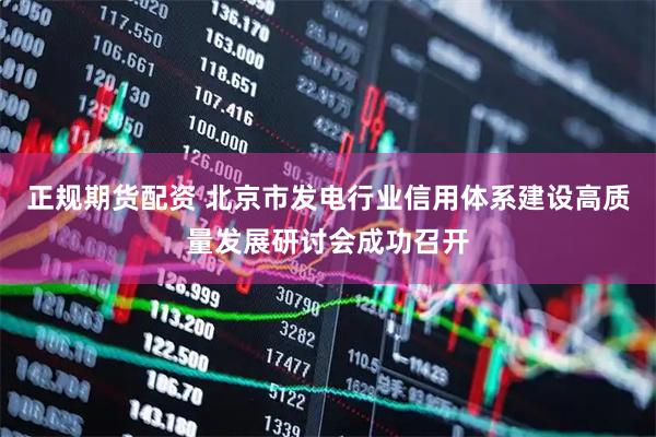 正规期货配资 北京市发电行业信用体系建设高质量发展研讨会成功召开