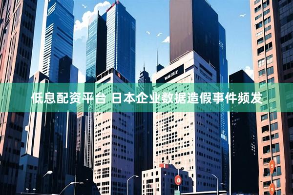 低息配资平台 日本企业数据造假事件频发